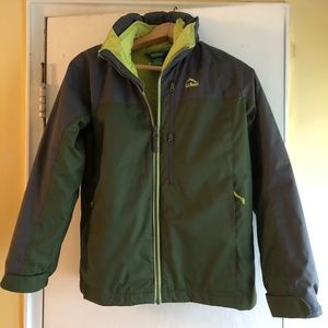 LL Bean Boys 3-in-1 Winter Jacket Size M